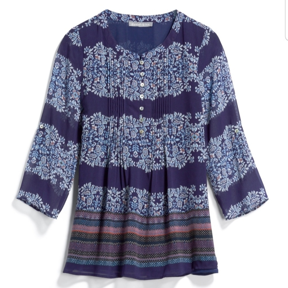 Daniel Rainn Boho Kal Pleated Top